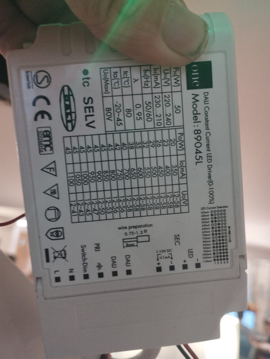 89045L DALI Dimmable LED Drivers One Light - Easy Control Gear