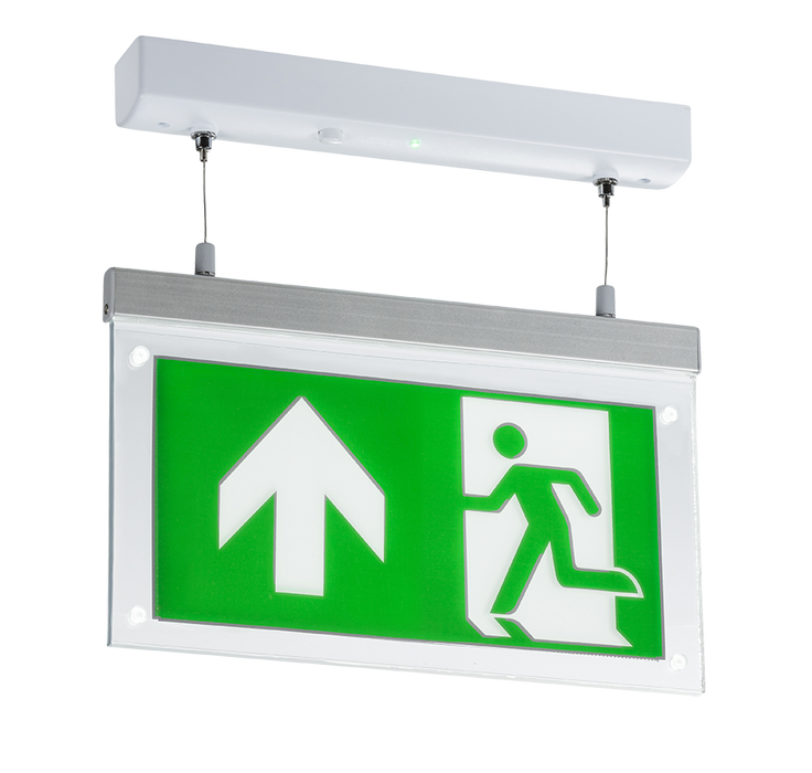 Knightsbridge EMLSUS 230V  2W LED Suspended Double-Sided Emergency Exit Sign - Knightsbridge - Sparks Warehouse