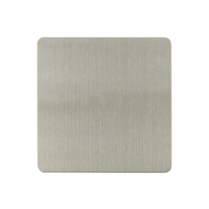 Caradok - The Ultra Flat - Brushed Chrome - FN071D - 1G Blank Plate Brushed Chrome