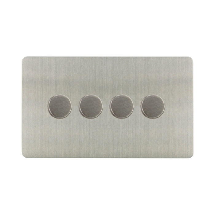 Caradok - The Ultra Flat - Brushed Chrome - FN157D - 500W 4G 2Way Incandescent Dimmer Brushed Chrome