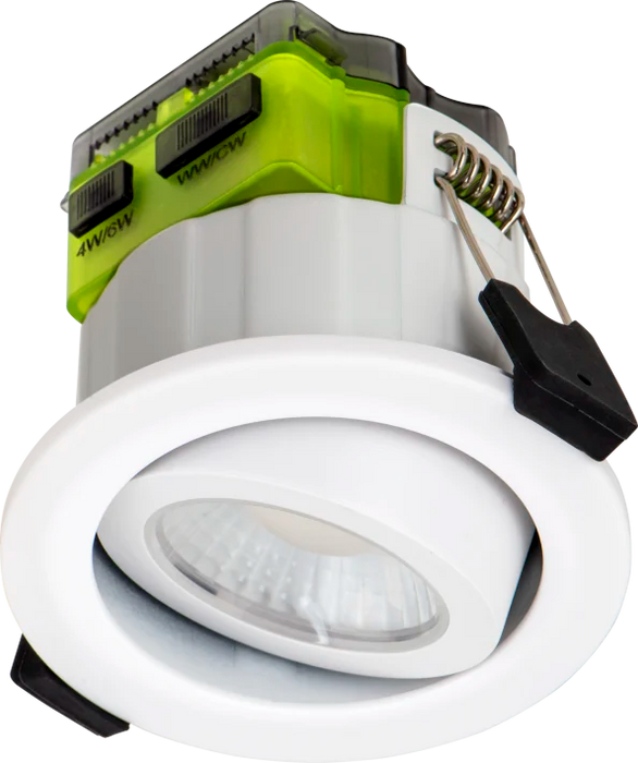 Luceco FTA6WD2W F-Type MK2 6W Power Change & CCT Change Fire Rated IP20 Dimmable Downlight