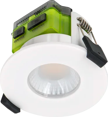 Luceco FTF6WD2W F-Type MK2 6W Power Change & CCT Change Fire Rated IP65 Dim2Warm Dimmable Downlight