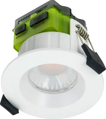 Luceco FTR6WD2W F-Type MK2 6W Power Change & CCT Change Fire Rated IP65 Dim2Warm Dimmable Regressed Downlight