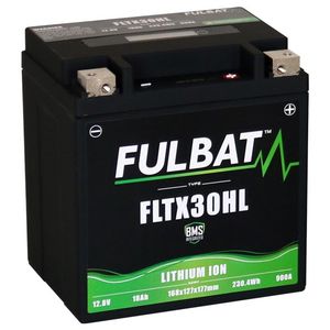 Fulbat FLTX30HL Lithium BMS Function Motorcycle Battery 12.8V 18Ah
