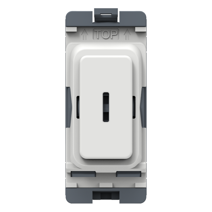 Caradok 20A 2Way Key Switch White Moulded