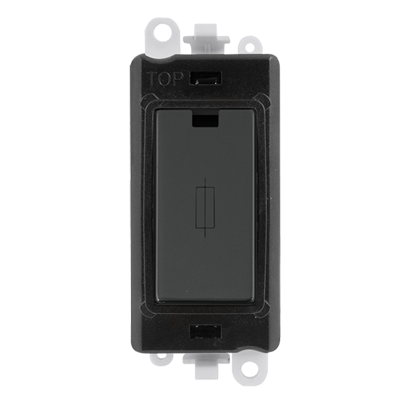 Scolmore GM2047BKMB - 13A Fused Module - Black - Matt Black GridPro Scolmore - Sparks Warehouse