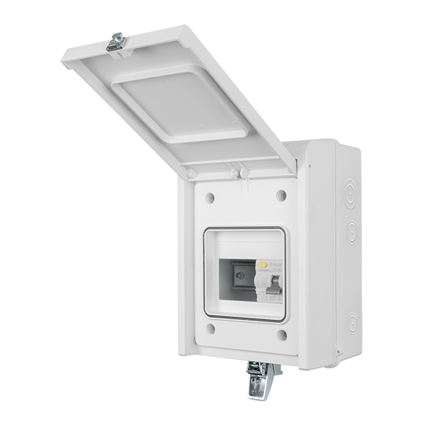 Scolmore GUEB563RCD3IP65 Consumer Unit Garage 5 Way Elucian Ip65 Metal Garage Unit With 63a Rccb (3 Free Ways)