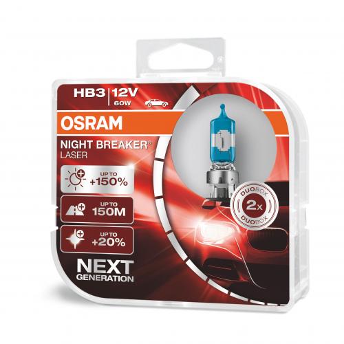 Osram 9005NL-HCB P20d 90° Halogen   60W HB3 (9005)  2 Halogen Bulbs