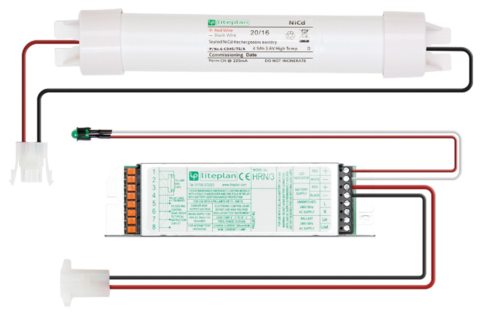 LITEPLAN - HRN/5-KIT-LP Inverter module and 5 Cell battery ECG-OLD SITE LITEPLAN - Easy Control Gear