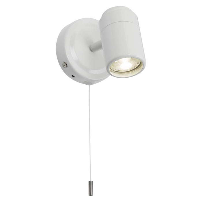 Knightsbridge BA03S1MW IP44 GU10 Single Switched Spotlight - Matt White Ceiling Light Knightsbridge - Sparks Warehouse