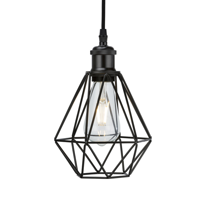 Knightsbridge CAG1MB Pendant Cage - Matt Black Knightsbridge - Sparks Warehouse