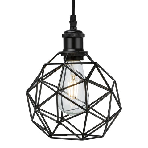Knightsbridge CAG2MB Pendant Cage - Matt Black Knightsbridge - Sparks Warehouse