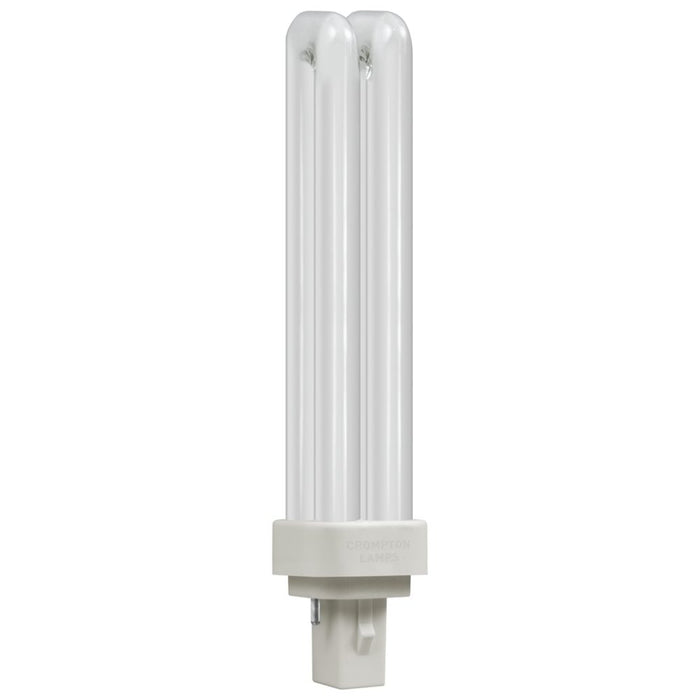 Crompton LD18CW LED CFL Double Turn D Type - 6W - 4000K - G24D/Q