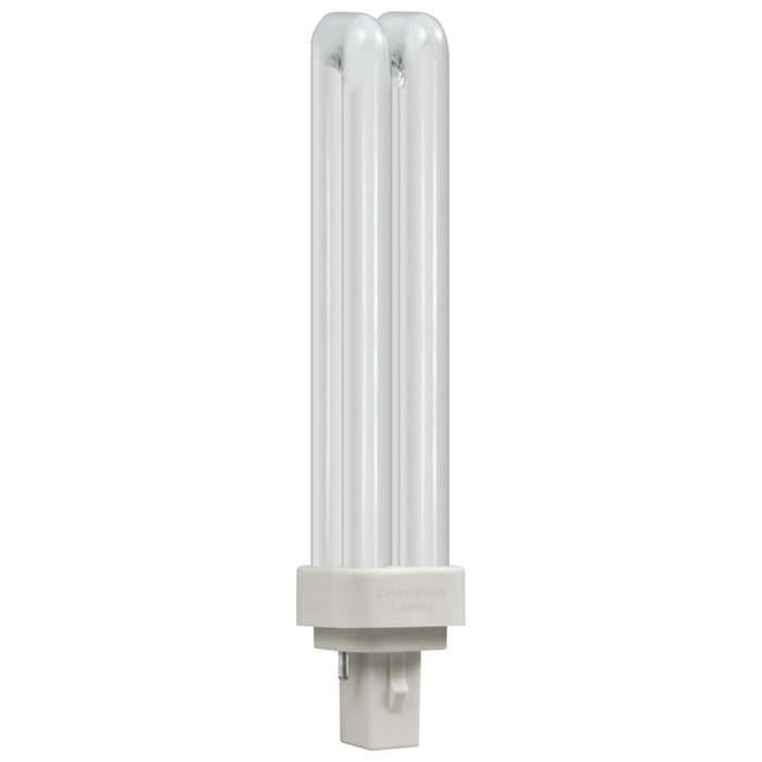 Crompton LD18WW LED CFL Double Turn D Type - 6W - 3000K - G24D/Q