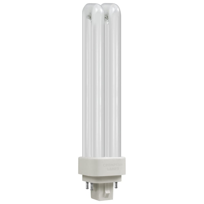 Crompton LDE18CW LED CFL Double Turn DE Type 4 Pin 6W (18W Equivalent) 4000K Light Bulb