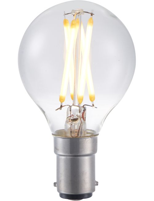 SPL LED Ba15d Filament Ball G45x75mm 230V 300Lm 4W 2500K 925 360° AC Clear Dimmable 2500K Dimmable - L024030302