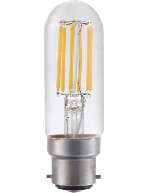 SPL LED Ba22d Filament Tube T30x95mm 230V 470Lm 5W 2700K 827 360° AC Clear Dimmable 2700K Dimmable - LF229505622