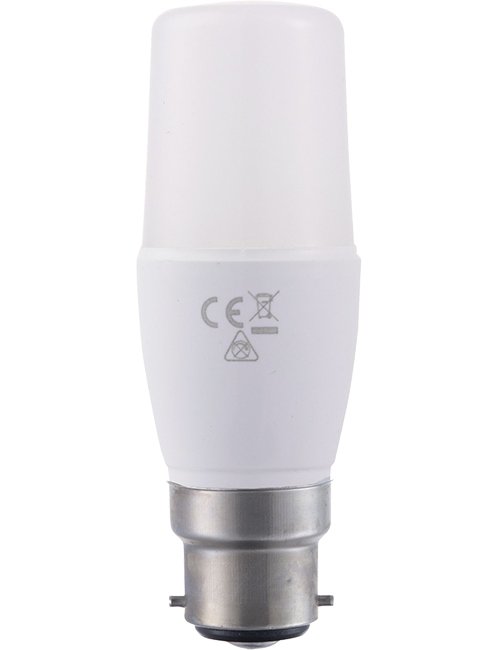 SPL LED Ba22d Stick T38x108mm 95-265V 640Lm 7W 3000K 830 270° AC Opal Non-Dimmable 3000K Non-Dimmable - L223864830