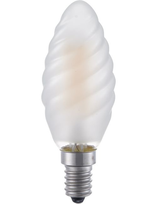 SPL LED E14 Filament Twisted Candle C35x100mm 230V 320Lm 4W 2500K 925 360° AC Frosted Dimmable 2500K Dimmable - LF023810301