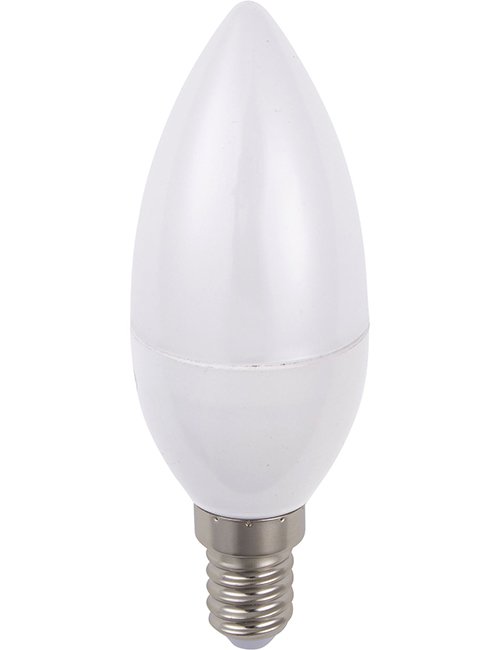 SPL LED E14 Candle C37x100mm 100-240V 270Lm 3W 3000K 830 220° AC/DC Opal Non-Dimmable 3000K Non-Dimmable - LB149125030-1
