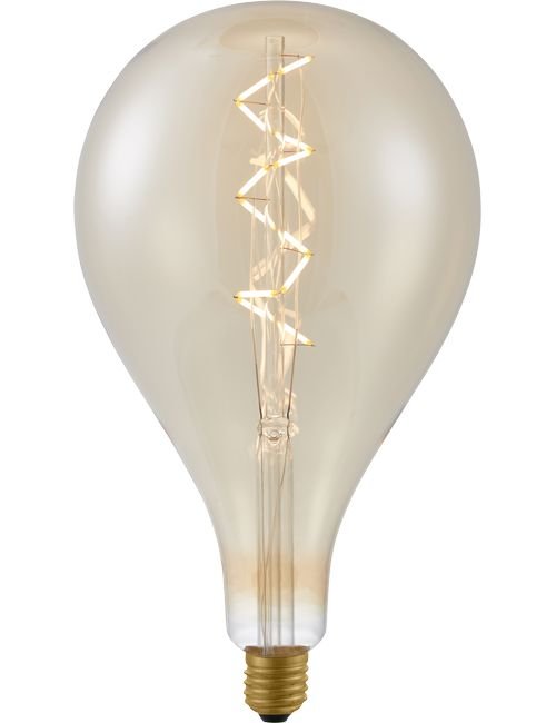 SPL LED E27 Filament XXL GLS Spiral A165x300mm 230V 450Lm 6W 2200K 922 360° AC Gold Dimmable 2200K Dimmable - LF023899905