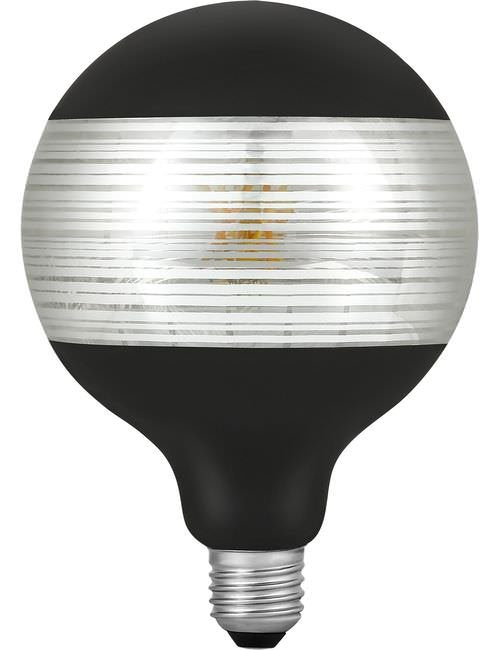 SPL LED E27 Fila Laser Line G125x180mm 230V 120Lm 4W 2500K 925 360° AC Black Silver Dimmable 2500K Dimmable - LF023825404