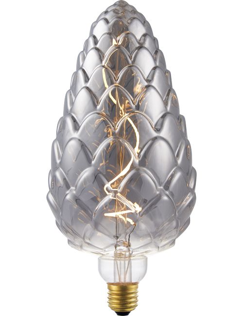 SPL LED E27 Filament XXL FleX Pine-Cone 120x250mm 230V 100Lm 4W 2200K 822 360° AC Smoke Dimmable 2200K Dimmable - LF023911703
