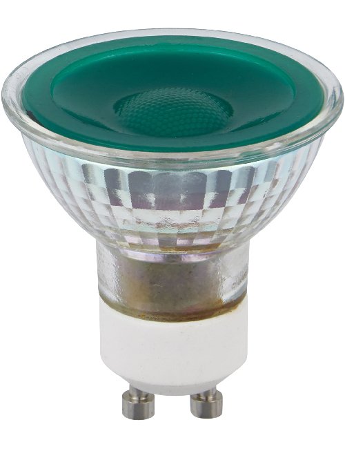 SPL LED GU10 MR16 Glass 50x54mm 230V 5W 38° AC Green Dimmable K Dimmable - L641770503