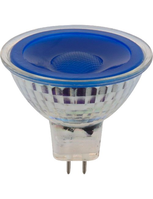 SPL LED GU53 MR16 Glass 50x475mm 12V 5W 38° AC/DC Blue Non-Dimmable K Non-Dimmable - L642790596