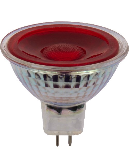SPL LED GU53 MR16 Glass 50x475mm 12V 5W 38° AC/DC Red Non-Dimmable K Non-Dimmable - L642790592