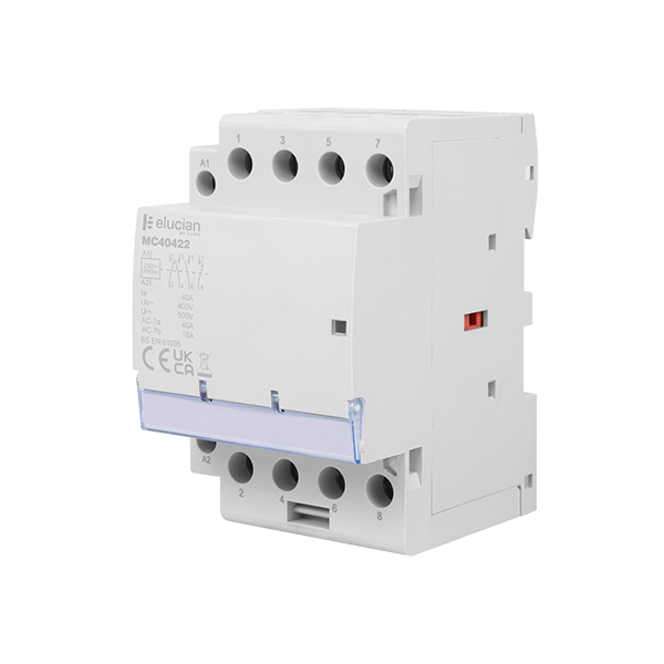 Scolmore MC40422 Contactor  4 Pole 3 Module 40a Contactor, 2 X Normally Open, 2 X Normally Closed Contacts