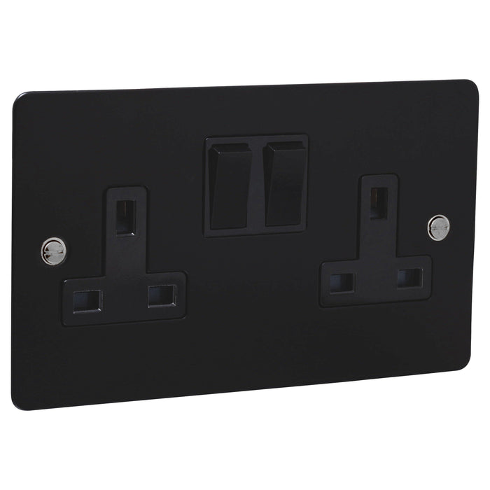 Caradok 2G Matt Black Socket - Steel Screws Caradok - Heavy Metal - Black Caradok - Sparks Warehouse