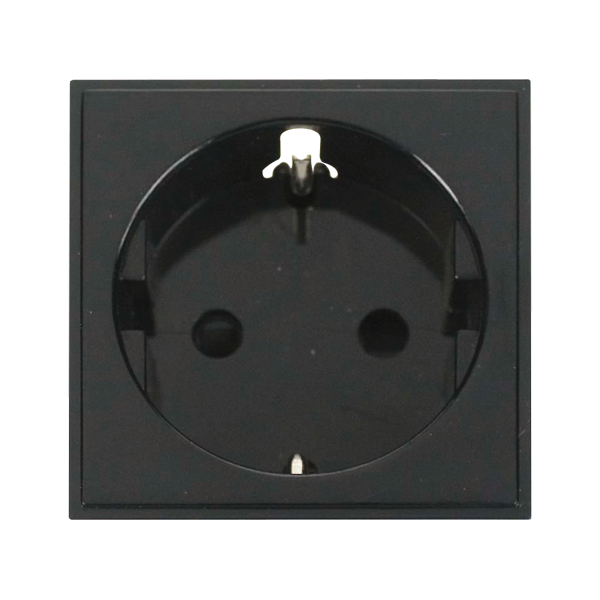 Scolmore MM020BK 16A European Schuko Socket Outlet - Black