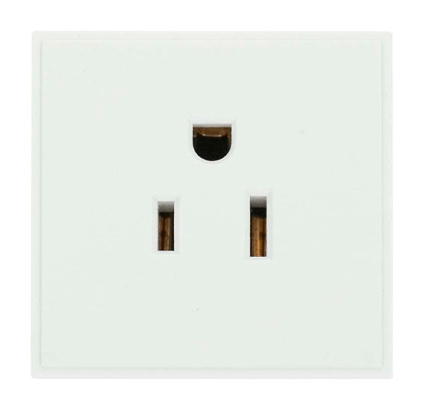 Scolmore MM030WH 16A 110V US Socket Outlet - Polar White