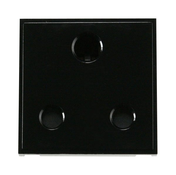 Scolmore MM033BK 15A Round Pin New Media Socket - Black