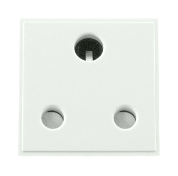 Scolmore MM033WH 15A Round Pin New Media Socket - White