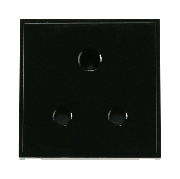 Scolmore MM038BK 5A Round Pin New Media Socket - Black