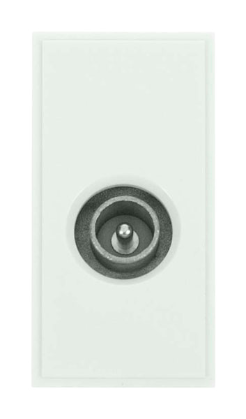 Scolmore MM415WH Single Male Coaxial - Polar White