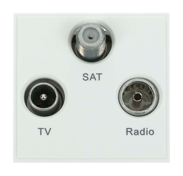 Scolmore MM430WH Triplexed TV, Radio And Satellite - Polar White