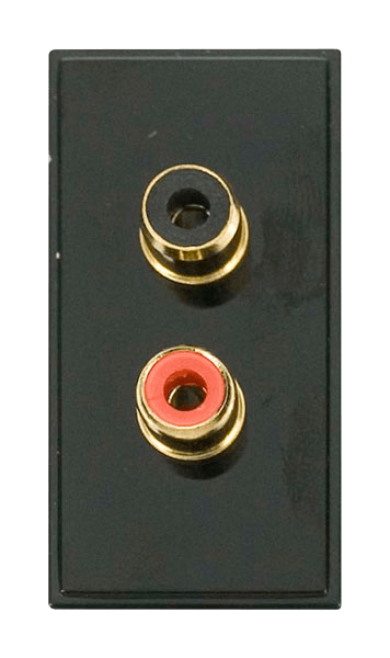 Scolmore MM490BK RCA/Phono X 2 Outlet - Black