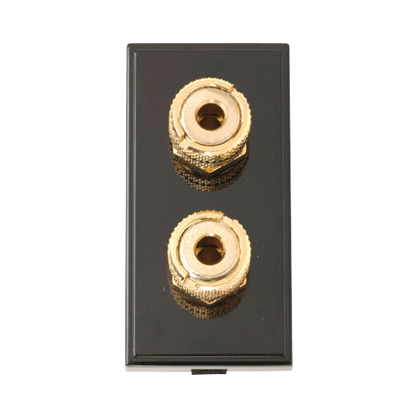 Scolmore MM495BK Loudspeaker Outlet X 2 - Black