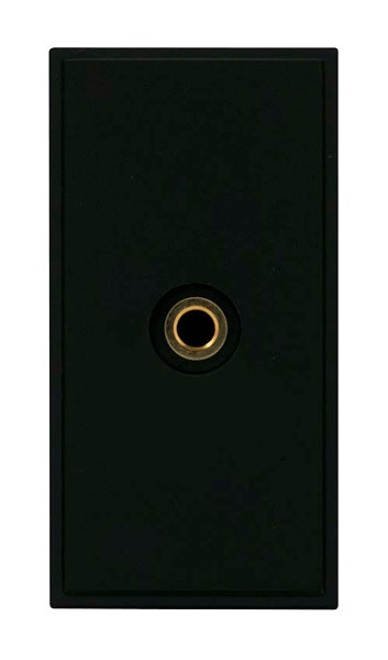 Scolmore MM496BK 25 x 50mm 3.5mm Audio Jack Module With Fly-Lead - Black