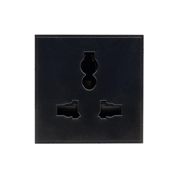 Scolmore MM9130BK 13A UNIVERSAL SOCKET MODULE WITH SHUTTERS - BLACK