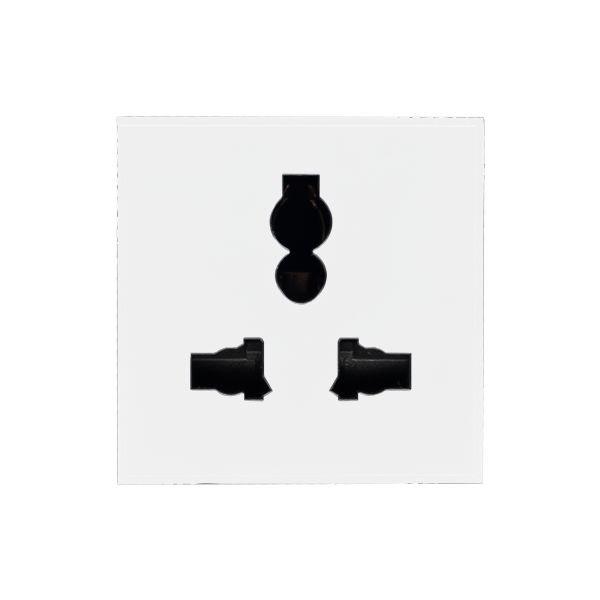 Scolmore MM9130WH 13A UNIVERSAL SOCKET MODULE WITH SHUTTERS - WHITE