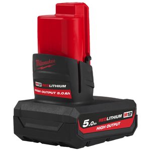 MILWAUKEE M12 RED LITHIUM HIGH OUTPUT 5.0 AH BATTERY - M12HB5