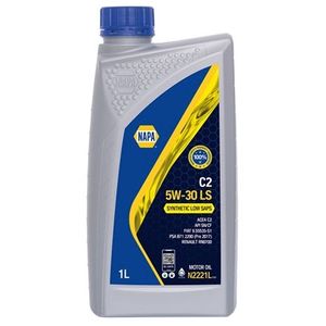 NAPA C2 5W-30 LS FULLY SYNTHETIC LOW SAPS ENGINE OIL 1L - N2221L