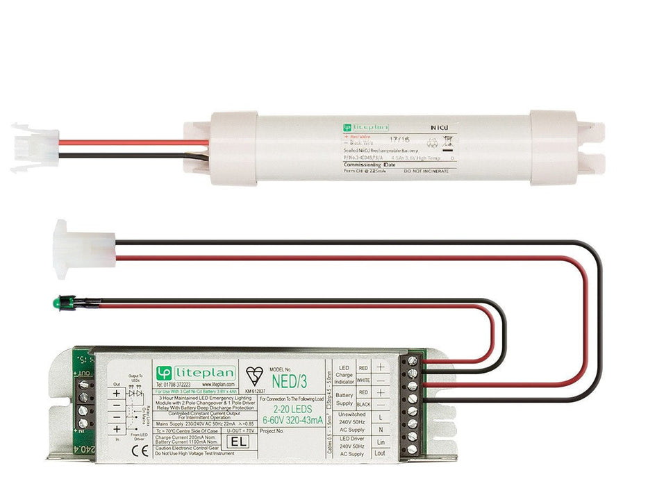 LITEPLAN - LLS6KIT-NICAD-LP Nicad 6 Cell E/Module Complete Kit ECG-OLD SITE LITEPLAN - Easy Control Gear