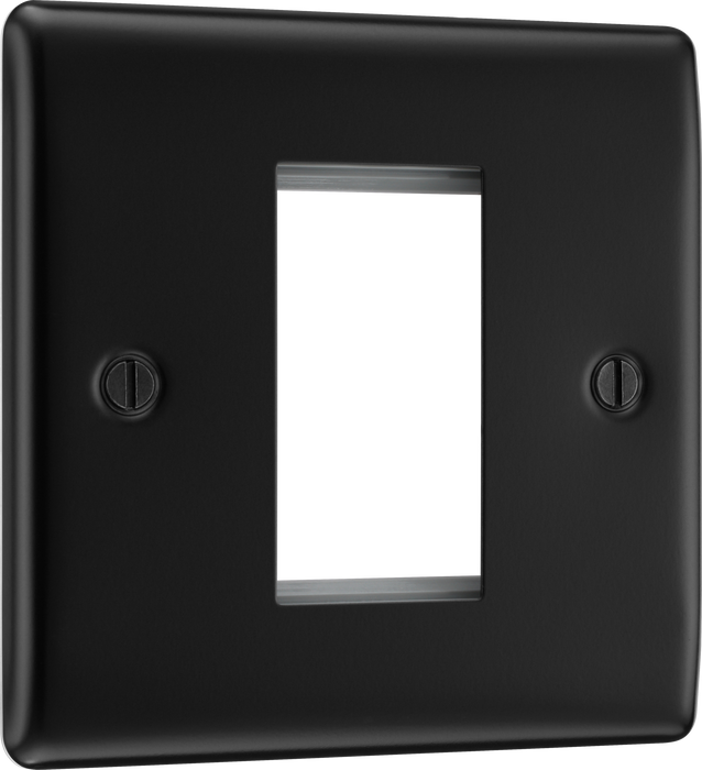 BG Nexus NFBEMS1 Matt Black 1 Module  Front Plate (25 x 50mm)