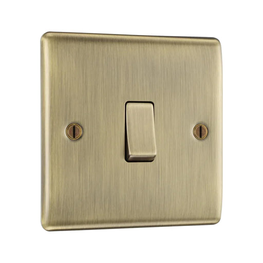 BG Nexus NAB13 Metal Antique Brass Intermediate Light Switch Bg Nexus Metal - Antique Brass BG - Sparks Warehouse