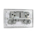 BG Nexus NBS22W 2 Gang 13a Brushed Steel Switched Socket BG Nexus Metal - Brushed Steel BG - Sparks Warehouse